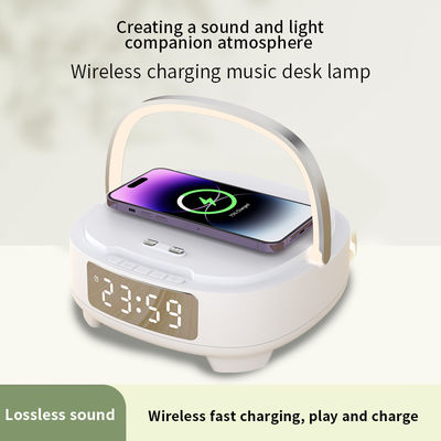 Multifunctionele wekker telefoon oplader Bluetooth luidspreker 15W met nachtlicht