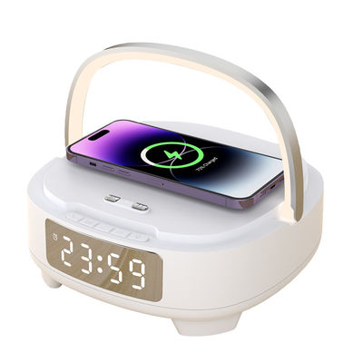 Multifunctionele wekker telefoon oplader Bluetooth luidspreker 15W met nachtlicht