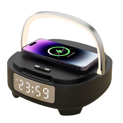 Multifunctionele wekker telefoon oplader Bluetooth luidspreker 15W met nachtlicht
