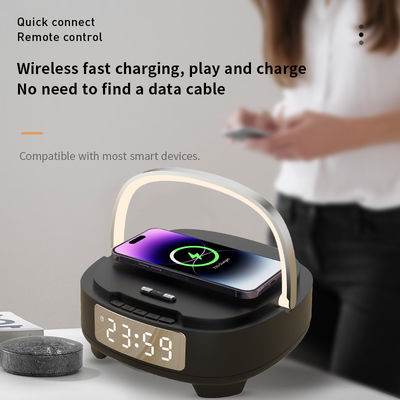 Multifunctionele wekker telefoon oplader Bluetooth luidspreker 15W met nachtlicht