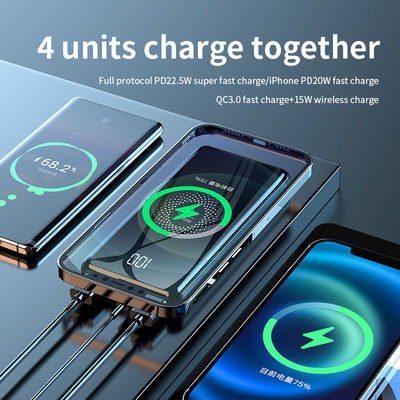 2 in 1 snelle Qi draadloze oplader Power Bank 15W Multifunctionele
