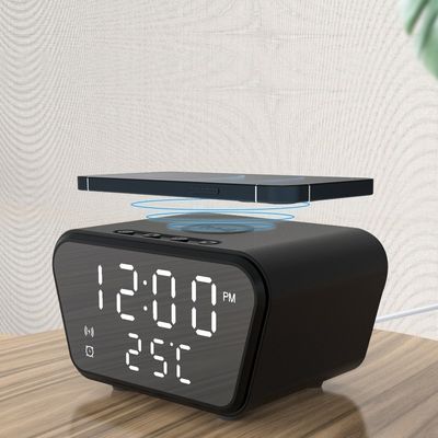ROHS gecertificeerde Qi draadloze oplader klok alarm 253g met snelle opladen