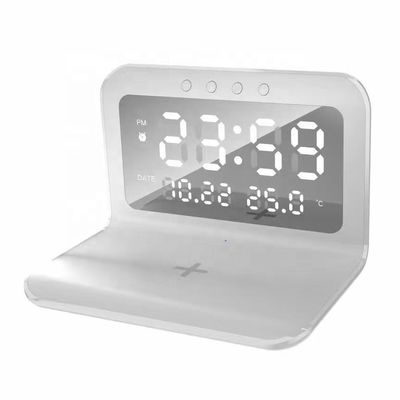 Oem Qi standaard draadloze telefoon oplader wekker met oplaadpad krachtig