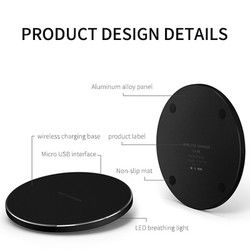Aluminium legering Samsung Fast Qi Wireless Charger Pad 10w Mobile