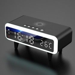 Compatibele Qi draadloze oplader Clock 5mm oplaad afstand Voor telefoon