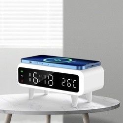Magnetische Qi draadloze oplader Klok Tafeltop Snel opladen Voor Samsung