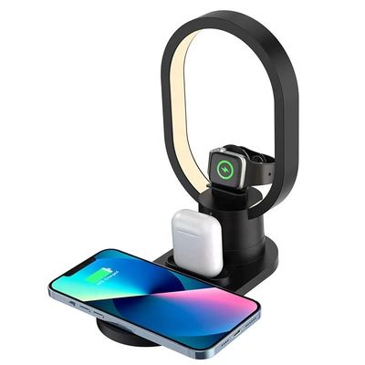 LED-magnetische multifunctionele draadloze oplader Iphone Airpods Gebruik van het horloge