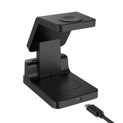 Drie in één Qi draadloze oplader Clock Stand 15W FCC gecertificeerd