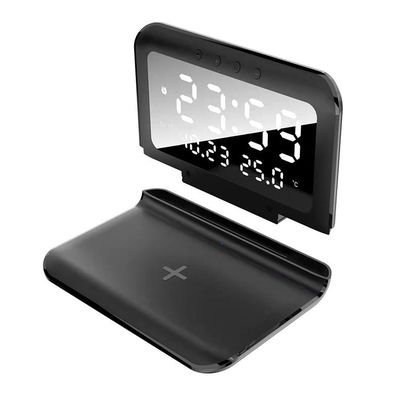 LED-scherm 4 in 1 Qi draadloos oplader, draadloos telefoon oplader met klok 15w