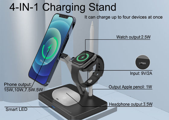 Qi-telefoonstand met draadloos opladen