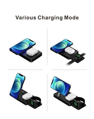 Snel opladen Multifunctionele draadloze oplader voor Iphone Opvouwbare magnetische