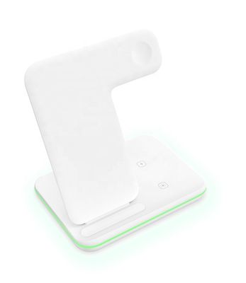 Snel brandwerend Qi draadloos oplader Dock 15w 3 in 1 oplaadstand met lamp