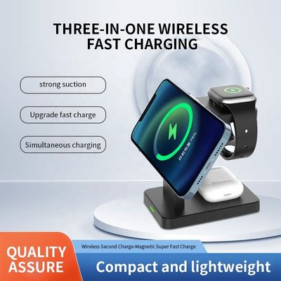 Custom Logo Draadloos Magnetisch Telefoon Charger 3 In 1 Magsafing