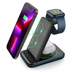 Snelle stroomvoorziening 4 In1 Magnetische draadloze opladers Station Qi Apple opladen
