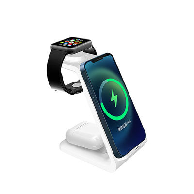 Multifunctie Qi 3 In 1 15w draadloos oplader voor Iphone Iwatch Phone Stand Type