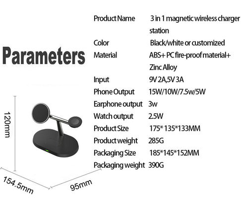 Custom Logo Qi draadloos oplaadstation