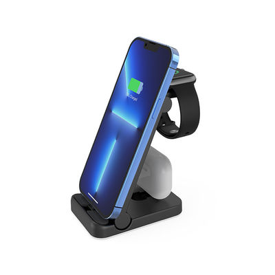 Draagbare 3 in 1 multifunctionele draadloze oplader Qi 15w Fast Charging