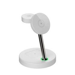FCC gecertificeerde draagbare magnetische oplader, 4 in 1 draadloos oplaadstation 15w