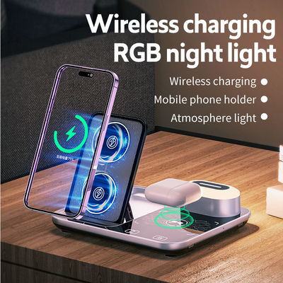 Dimming Fast Qi Wireless Charger Dock Stand 15W Hoge efficiëntie