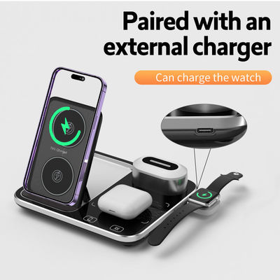 Dimming Fast Qi Wireless Charger Dock Stand 15W Hoge efficiëntie