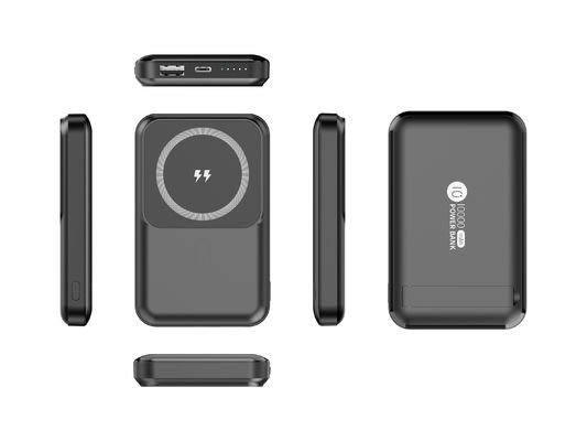 Magnetische Black Backup Phone Chargers 1000mAh ROHS gecertificeerd