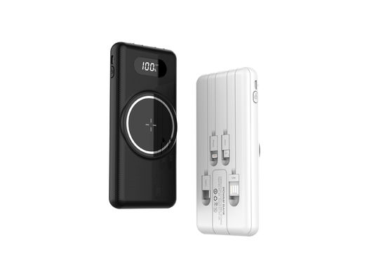 Magnetische draagbare batterijoplader voor mobiele telefoons, 5 in 1 powerbank 205KHz