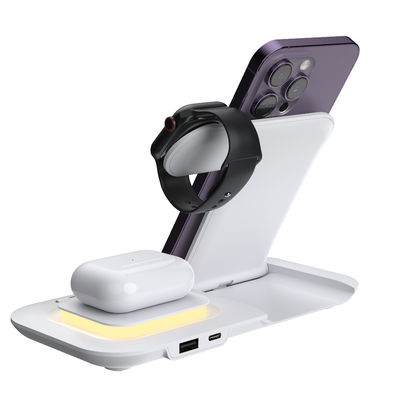 Compatibele LED opvouwbare draadloze oplaadbank, magnetische oplaadbank 15W