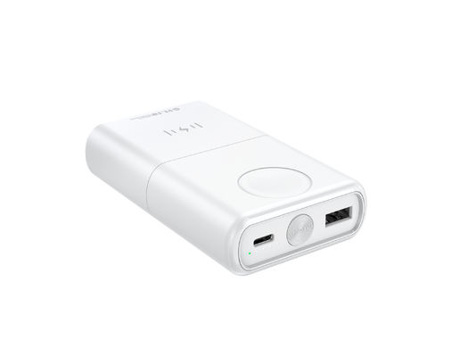 Witte ABS back-up powerbank, Apple Watch batterijpakket 63 mm breed