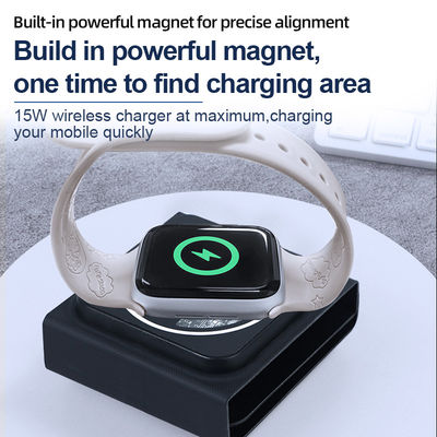 Witte ABS Magnetische Multiple Iphone Draadloze Oplaadstation 3 in 1
