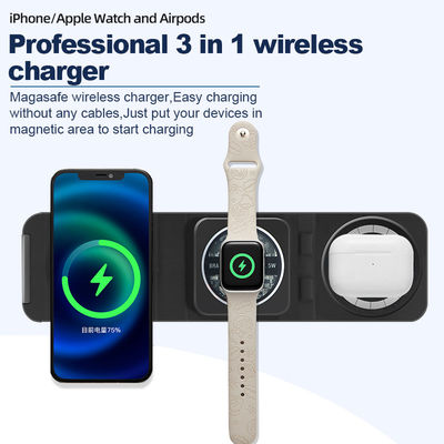 Witte ABS Magnetische Multiple Iphone Draadloze Oplaadstation 3 in 1
