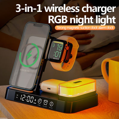 Geactiveerd Qi draadloos oplaadstation RGB over temperatuur bescherming Apple gebruik