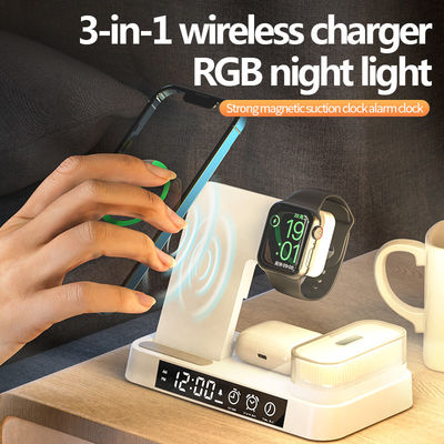 Geactiveerd Qi draadloos oplaadstation RGB over temperatuur bescherming Apple gebruik