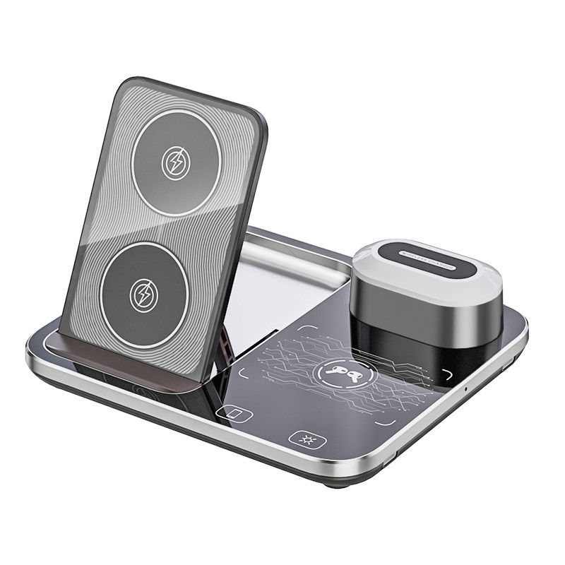 RGB Qi draadloos oplader Dock Base 205KHz Zwart